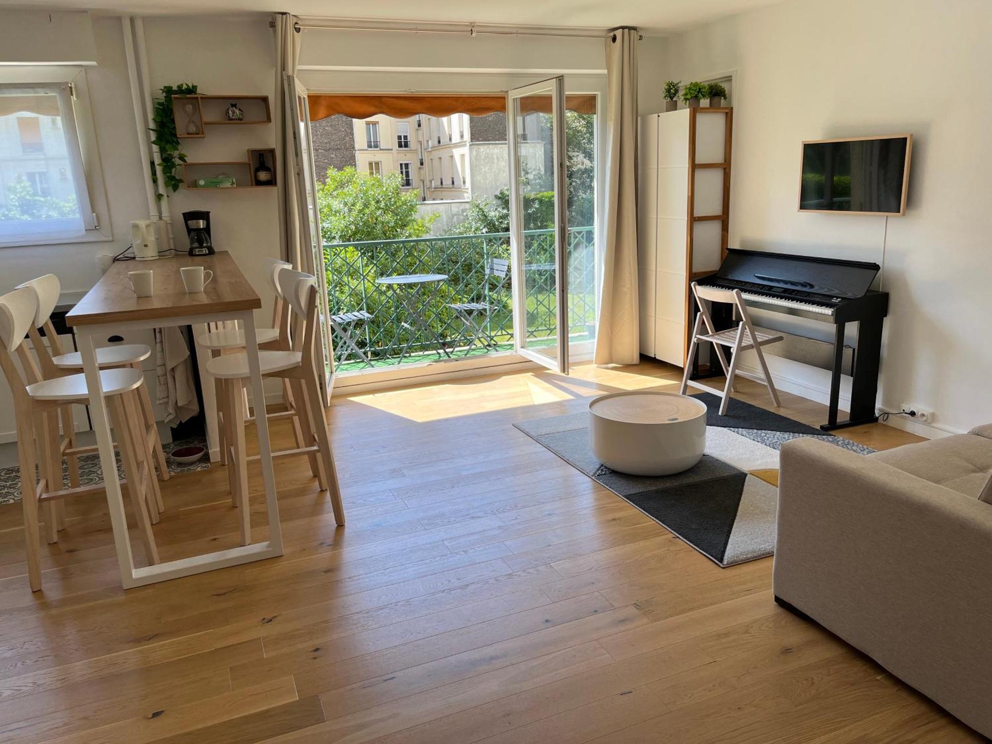 Superbe Appartement Avec Belle Vue Jardin Parigi Esterno foto